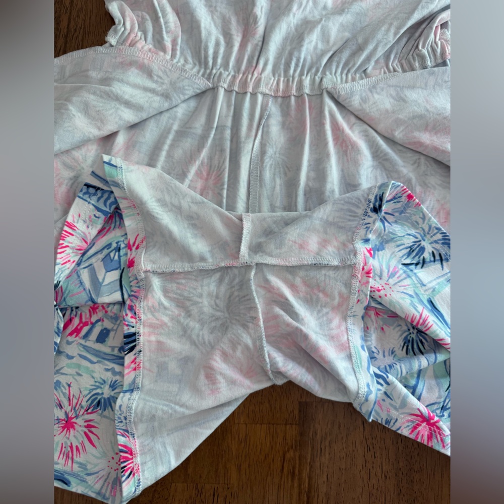 Lilly Pulitzer Lala Romper SZ XS Crew Blue Tint Sea To Shining Sea - Picture 16 of 16